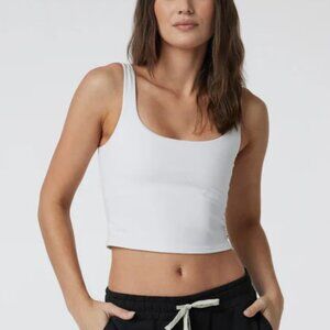 Vuori White Crop Top